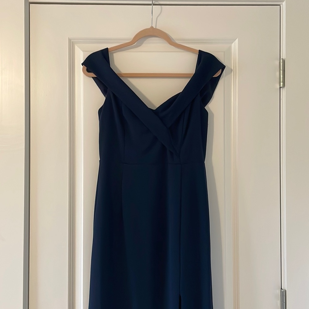 Lulus Navy off the shoulder dress